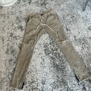 Rockstar ripped khaki jeans with zipper